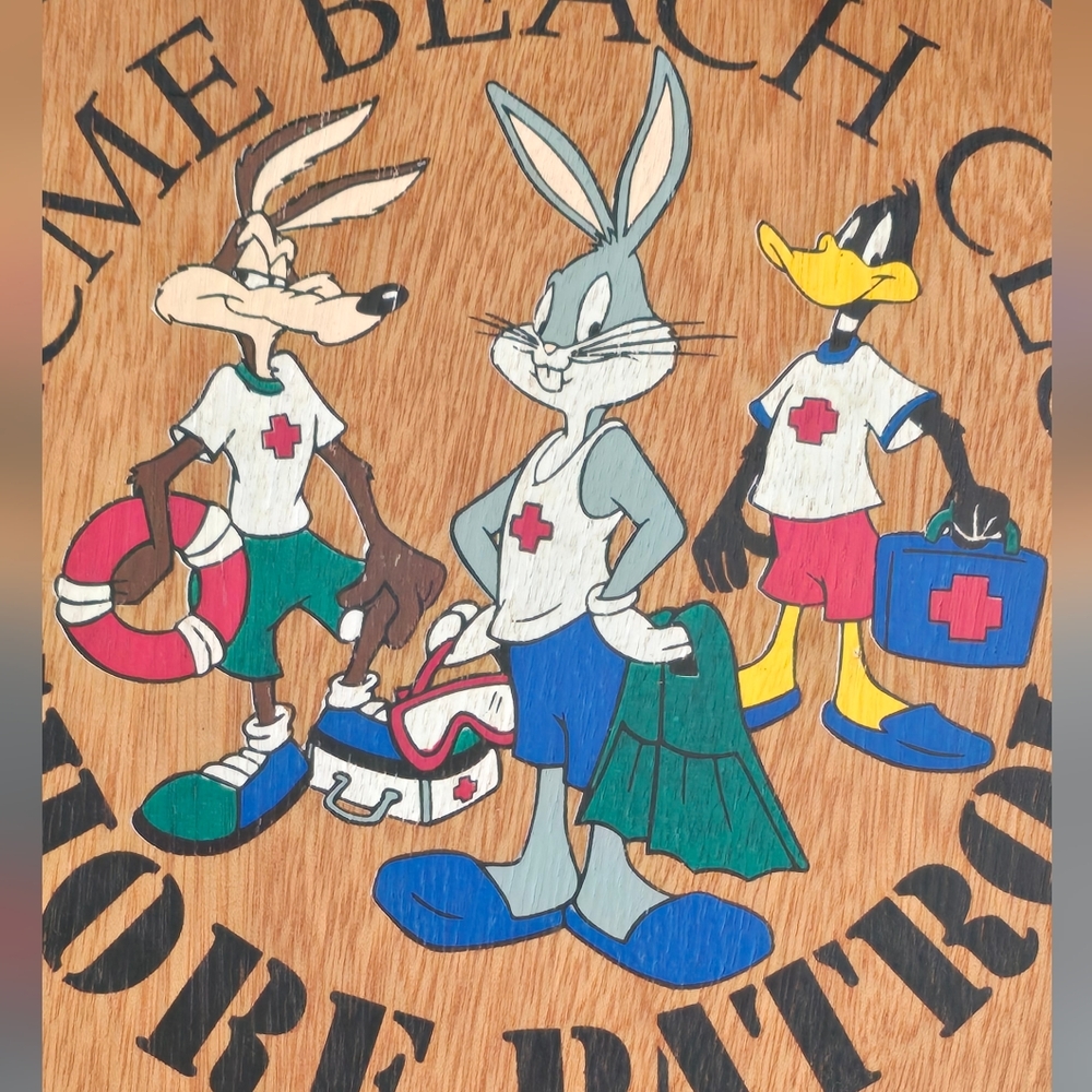 ACME Beach Club Shore Patrol Paddle with Red and Brown Design